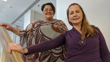 Angie Merasty (left) and Shawna Bear say the Northeast Youth Violence Reduction program is reducing truancy and helping young people cope with their anger. Youth violence reduction program Pelican Narrows, Sandy Bay Sask
