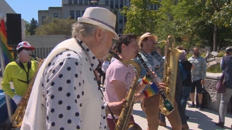 Musicians and artists were in attendance to celebrate Vancouver's 'Year of the Queer' ceremony on May 23, 2018. Musicians and artists