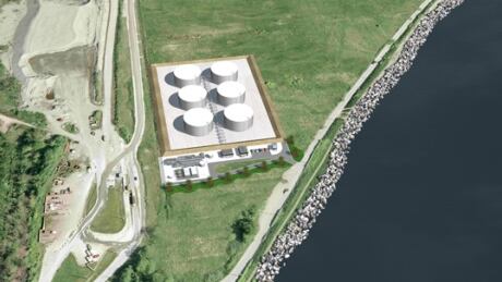 The storage facility will house six storage tanks that can hold 80-million litres of jet fuel. jet fuel pipeline to yvr