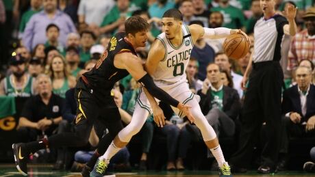 Boston's Jayson Tatum led the way as the Celtics took a 3-2 series lead over the Cleveland Cavaliers on Wednesday night. cavaliers-celtics