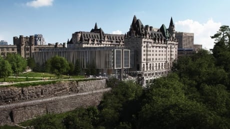 A new rendering of the proposed addition to the historic Chateau Laurier released May 30 2018. Chateau Laurier addition Rendering