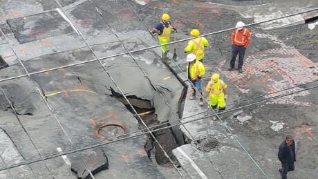 City crews are dealing with a watermain break on O'Connor Street at Nepean Street. There's no timetable for the streets to reopen. o'connor nepean street watermain break ottawa