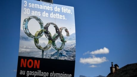 An electoral placard against Sion's Winter Games' bid. According to reports the Swiss town voted on Sunday not to pledge financial support, ending the region's interested in the 2026 Olympics.
Sion-Olympic-rejection