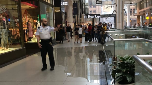 It poured so hard in Toronto that rain fell inside the Eaton Centre | CBC News
