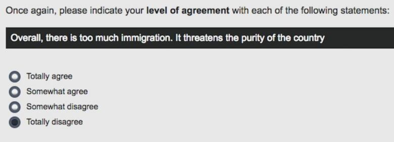 Surveys Asking If Men Are Superior Whether Gays Deserve Equal - one of the questions a complainant encountered in a survey conducted on behalf of aeroplan