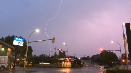 Lightning strikes in downtown Prince George Thursday, June 21. lightning Prince George
