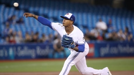 Marcus Stroman of the Toronto Blue Jays returns to action Saturday night after missing almost two months due to injury. stroman