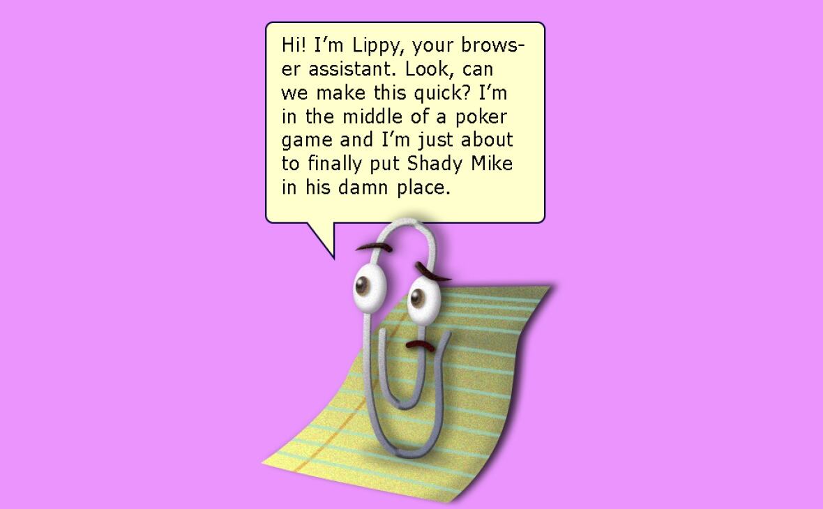 Microsoft introduces Lippy The Sentient Paperclip, Clippy's ruder