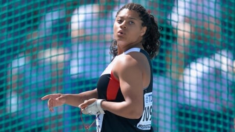 Camryn Rogers, seen at a previous event, will compete in the women's hammer throw final at the IAAF world U20 championships on Saturday afternoon. rogers-camryn-062116-620