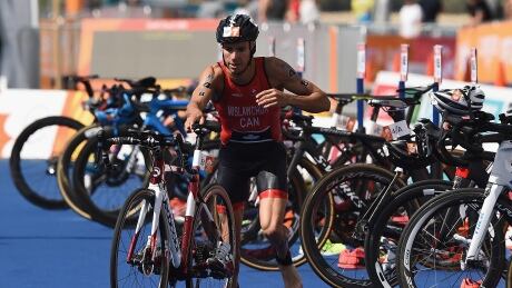 Canada's Tyler Mislawchuk, pictured here at the Commonwealth Games, finished eighth at the World Triathlon Series on Saturday. 775140097MR074_Triathlon_Co
