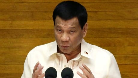 Philippine President Rodrigo Duterte, seen last month, Philippines Duterte