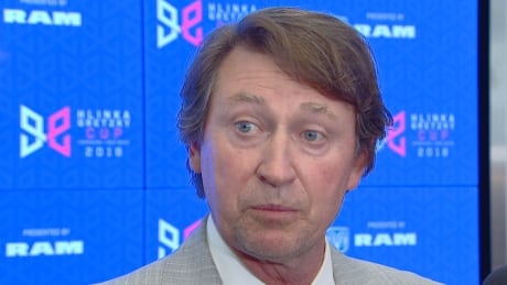 Wayne Gretzky is in Edmonton to support the Hlinka Gretzky Cup. Wayne Gretzky