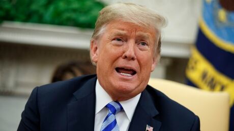U.S. President Donald Trump speaks during a meeting with the Emir of Kuwait Sheikh Sabah Al Ahmad Al Sabah in the Oval Office of the White House, Wednesday, Sept. 5, 2018, in Washington. Trump