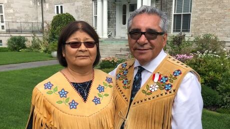 Abel Bosum and wife Sophie Happyjack Bosum outside Rideau Hall in Ottawa on Sept. 9, 2018
Abel Bosum and wife Sophie Happyjack Bosum