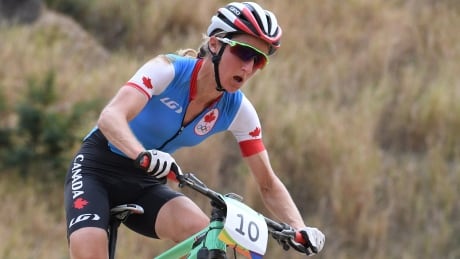 Catharine Pendrel helped Canada to a victory in the Swiss Epic mountain bike stage race which began Sept. 11 and wrapped up Saturday. pendrel-catharine-082016-620