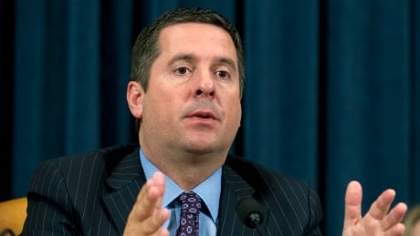 File-This April 12, 2018, file photo shows Rep. Devin Nunes, R-Calif. speaking during a committee hearing on Capitol Hill in Washington. The House intelligence committee chairman said Sunday, Sept. 16, 2018, he plans to release the transcripts of dozens of private interviews conducted during its investigation into Russian election-meddling and would push the director of national intelligence to declassify others. ``I think full transparency is in order here, so I expect to make those (transcripts) available from our committee to the American public here in the next few weeks,'' said Nunes, months after the GOP colleague who led the investigation said such a release could have a “chilling impact” on testimony in future inquiries. Trump-Russia Probe