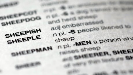 The word sheeple appears in the new edition of Merriam Webster's "Official Scrabble Players Dictionary," in New York, Thursday, Sept. 20, 2018. It is among more than 300 additions in the latest edition. Scrabble Dictionary Update