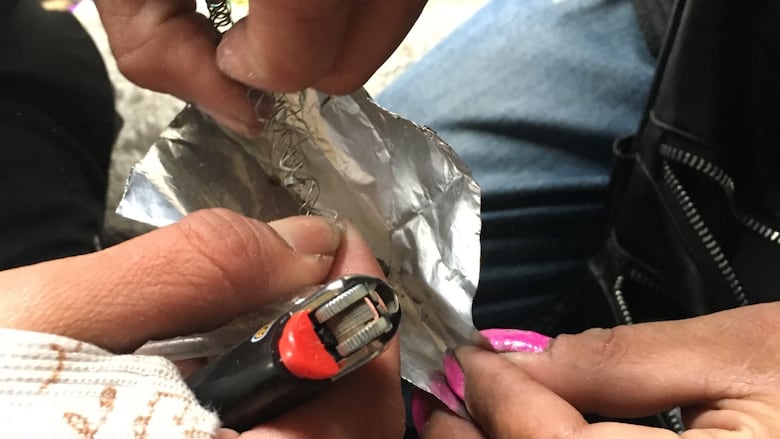tin foil and lighter