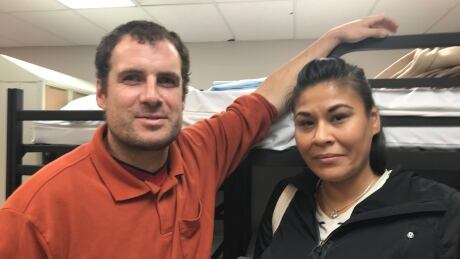 Jesse Kirkpatrick, 35, and Jackie Myerion, 36, ended up camping in Crab Park for a few weeks this spring with two school-aged children because they couldn't find a new home after a sudden eviction from their Surrey apartment. Jackie Myerion and Jesse Kirkpatrick
