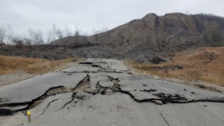 Trees and road are being torn up near the community of Old Fort, south of Fort St. John. BC Hydro says the landslide is about one kilometer away from the easternmost entrance to the construction site, and four kilometers from the dam's location. Old Fort slide