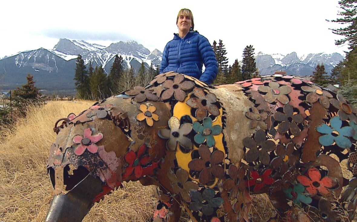 Ears make the bear, says creator of Canmore sculpture 'Blossom' CBC News