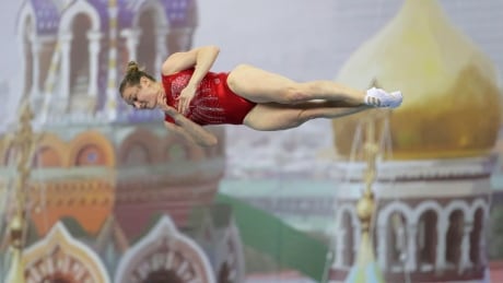 Rosie MacLennan helped Canada win a bronze in the first-ever, all-around team event Thursday in Russia. Rosie MacLennan photo