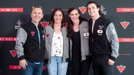 CBC Sports' Brenda Irving talks with Canada's star figure skaters about their "Thank You Canada Tour" through 30 Canadian cities. Virtue, Moir and friends having a blast saying ‘Thank you’ to Canada