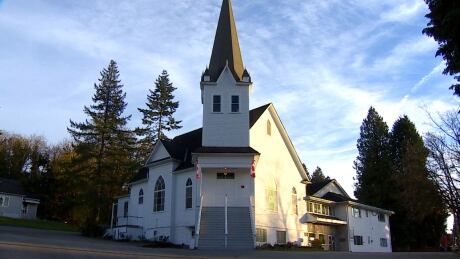 In November 1918, parishioners climbed into the church steeple at Trinity Lutheran Church and broke one of two church bells ringing it to signify the end of the First World War. Trinity Lutheran Church, Delta, B.C.