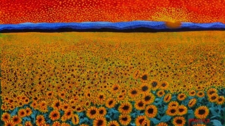 Sunflower Sunset by H.M.Saffer, New York. Sunflower Sunset