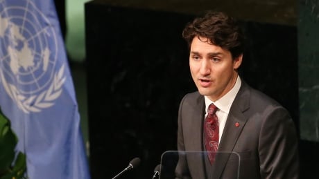 NEW YORK, NY - APRIL 22: Prime Minister of Canada Justin Trudeau speaks prior to signing the Paris Agreement For Climate Change during the Paris Agreement For Climate Change Signing at United Nations on April 22, 2016 in New York City. (Photo by Jemal Countess/Getty Images) 90302846