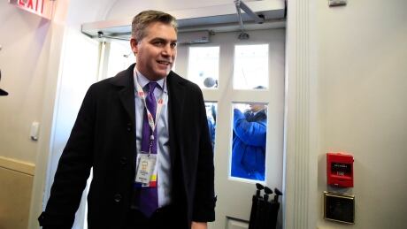 CNN's Jim Acosta enters the Brady press briefing room upon returning back to the White House in Washington on Nov. 16. The White House said it had made a preliminary determination that Acosta's credential should be revoked in less than two weeks.
Media CNN vs Trump-Acosta