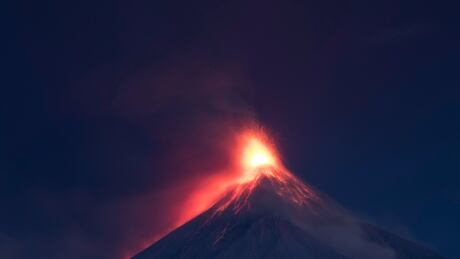 The Volcan de Fuego, or Volcano of Fire, spews hot molten lava from its crater in Escuintla early Monday. Disaster co-ordination authorities have mobilized, with an earlier eruption in 2018 killing at least 194 people. Guatemala Volcano of Fire