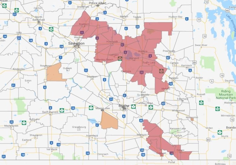 Power out across large area of Saskatchewan CBC News