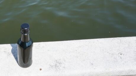 RCMP found liquor on board the ship after boarding near Port Hardy on the morning of Nov. 29. bottle liquor boat water