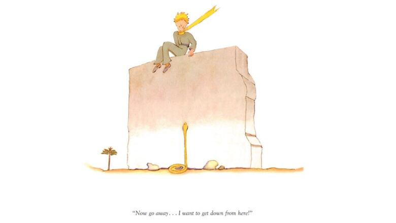 Saint-Exupéry - The Little Prince And The Snake at the Wall