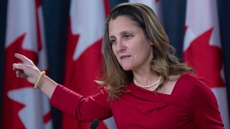Minister of Foreign Affairs Chrystia Freeland speaks with the media during a news conference in Ottawa, Wednesday December 12, 2018. Freeland 20181212