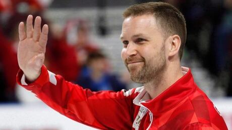 Brad Gushue, pictured above at the 2018 world men's curling championship, rebounded for his first win at the National Grand Slam of Curling tournament on Wednesday. gushue-brad