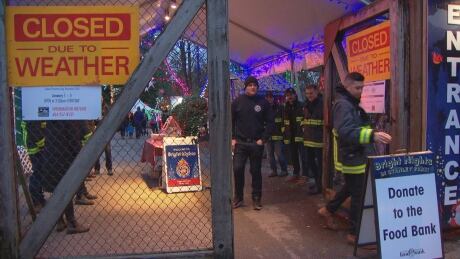 The Vancouver Park Board decided to close Stanley Park's popular Bright Nights Christmas Train Friday night as a precaution with high winds battering the South Coast. Bright Nights Christmas Train closed