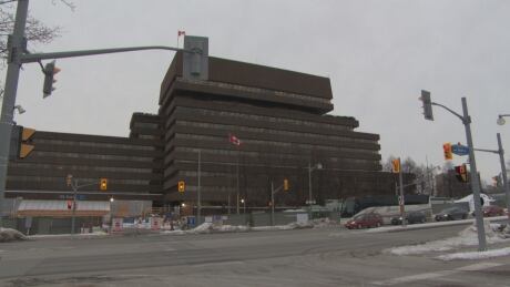 The Lester B. Pearson Building on Sussex Drive in Ottawa is the Global Affairs Canada headquarters. It was designed to be a modernist take on the ancient Sphinx of Egypt, according to the City of Ottawa. lester b pearson global affairs government canada office brutalism sussex