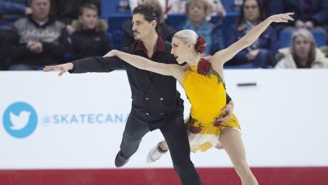 Piper Gilles and Paul Poirier skate the senior ice dance rhythm competition at the 2019 National Skating Championships in Saint John, N.B. on Friday. FIG Canadian Championships 20190118