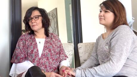 Lorraine Bruneau and Melissa Bigstone are residents and clients at Narrow road Home in High River. Lorraine Bruneau and Melissa Bigstone addictions High River