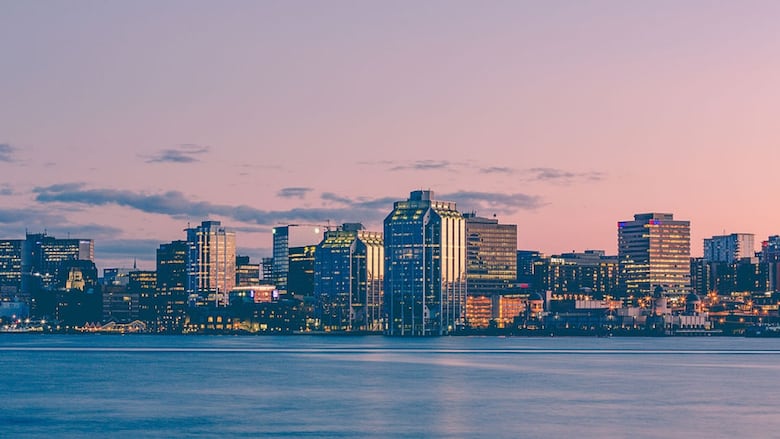 The halifax skyline at dusk