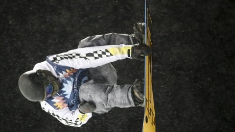 Canada's Derek Livingston competes during the men's World Cup freestyle halfpipe event on Friday. livingston-derek