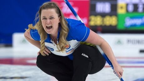 Alberta skip Chelsea Carey, seen during a win over Manitoba at the Scotties on Saturday, is looking to overcome a season of "being on the outside looking in" on some of curling's biggest stages. carey-chelsea-021819