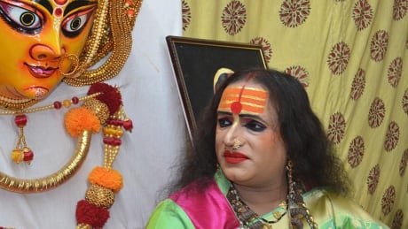 The camp of the newly-formed Kinnar akhada, draws thousands of visitors, many of whom want to get a glimpse and if lucky, the blessings of Laxmi Narayan Tripathi, the head of the transgender congregation. (Murali Krishnan) Laxmi Narayan Tripathi