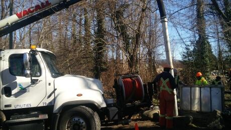 Vactor truck Mackay Creek