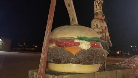 A photo of the stolen slider before it was taken. The burger is now back at home at the Shuswap Grill. Salmon Arm burger