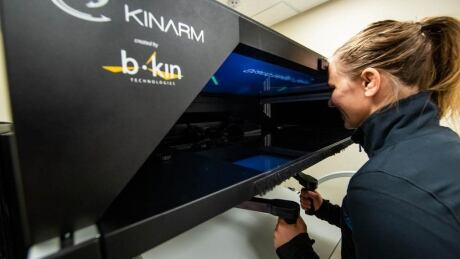 A demonstration of KINARM robotic technology at the Benson Concussion Institute, located at Canada Olympic Park's Markin MacPhail Centre in Calgary. COC concussion strategy