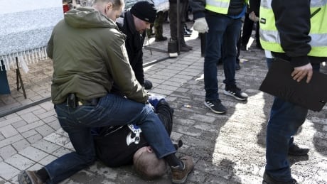 A man is detained after Sunday at a country fair in Vantaa, Finland on Sunday after an alleged attempt to hit Finnish Foreign Minister Timo Soini.
FINLAND-POLITICS/