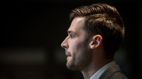 Port Moody Mayor Rob Vagramov speaks during a news conference at city hall after being charged with sexual assault on March 28, 2019. rob vagramov
